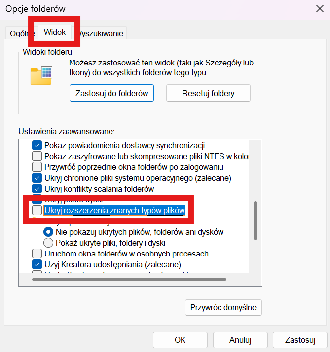 Odznaczenie checkboxa